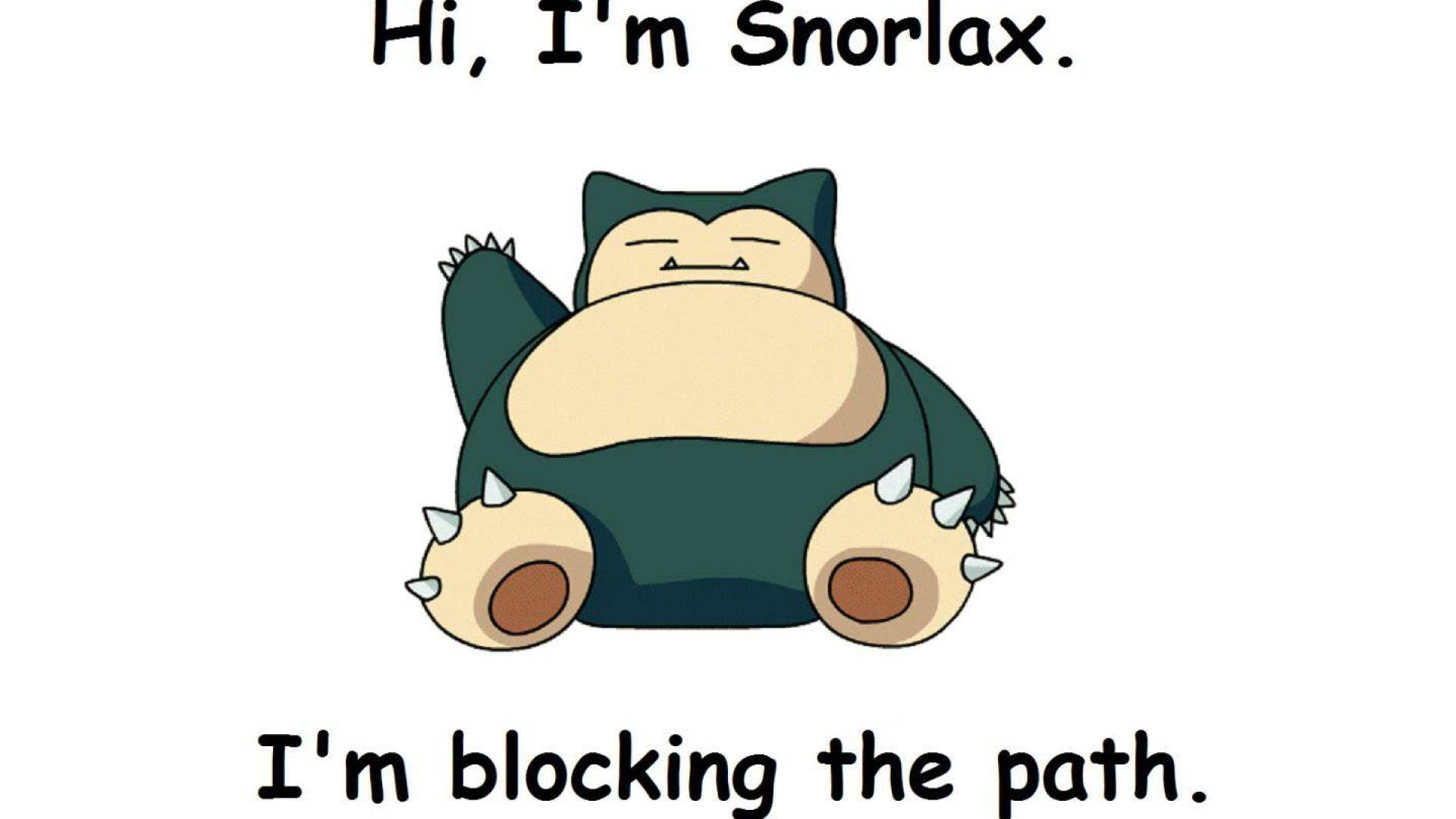 Blocking The Path Text Snorlax