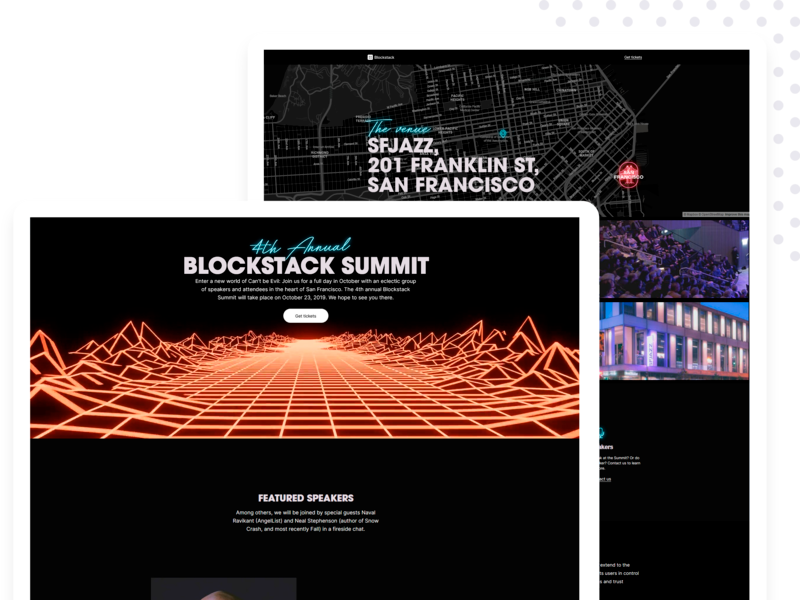 Blockstack Summit Event Promotion PNG
