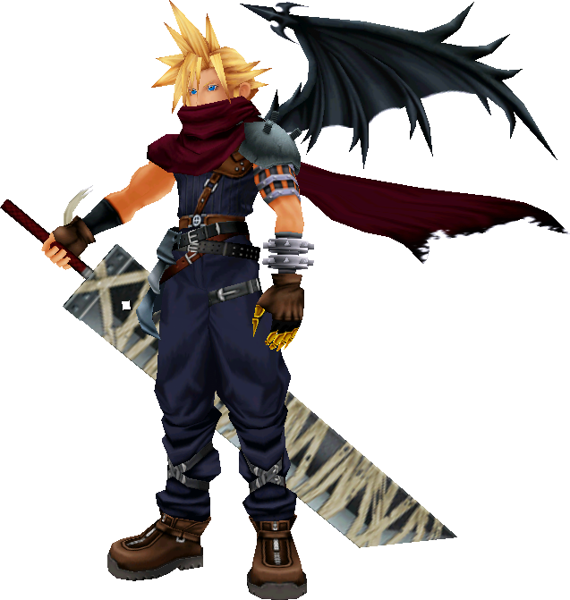 Blond Haired Character With Swordand Wing PNG