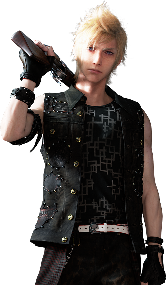 Blond Haired Fantasy Character With Gun PNG