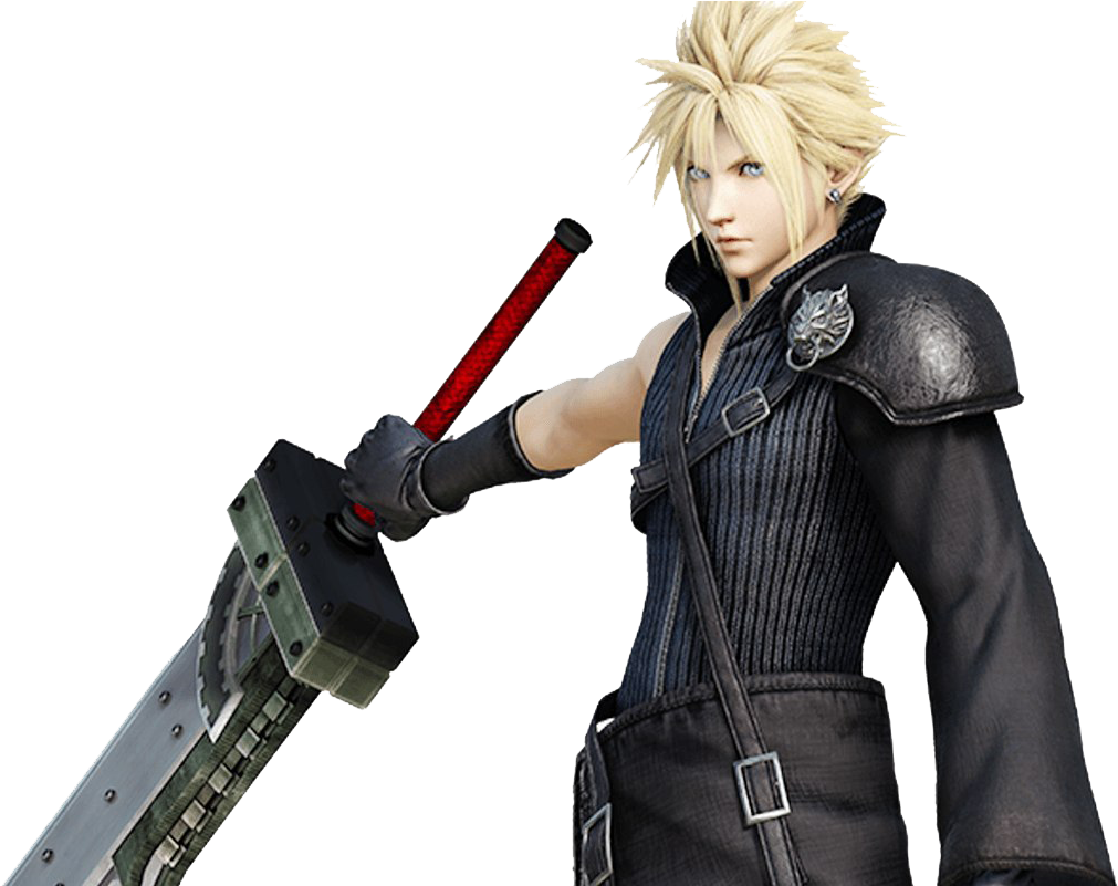 Blond Haired Warriorwith Sword PNG