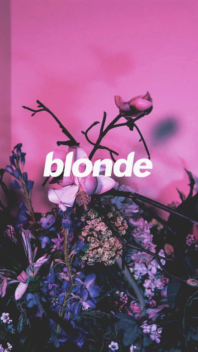 Blonde Album Aesthetic Floral Backdrop Wallpaper