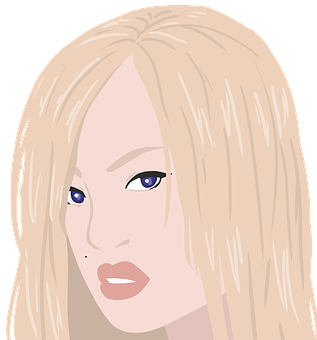Blonde Animated Portrait PNG