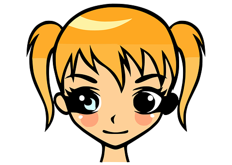 Blonde Anime Character Avatar PNG