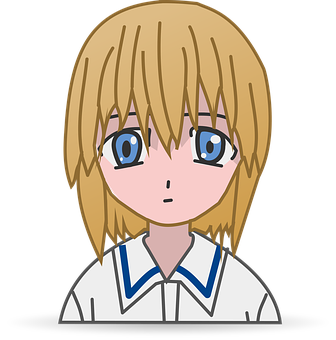 Blonde Anime Character Avatar PNG