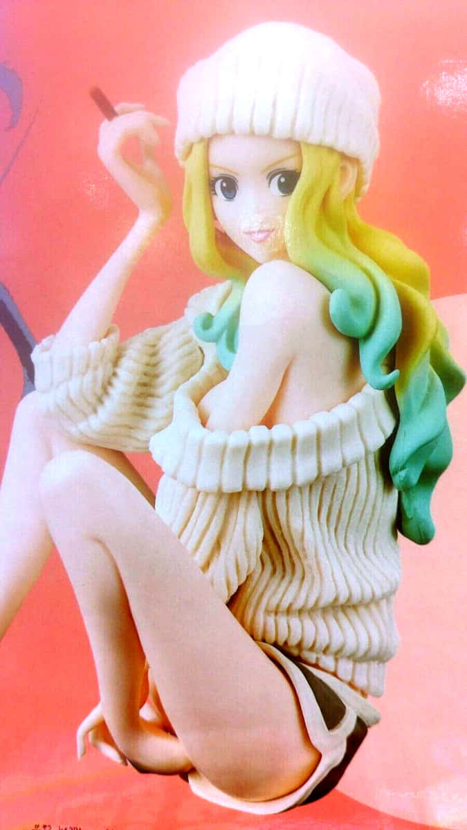 Blond Anime Personage Figuur Achtergrond