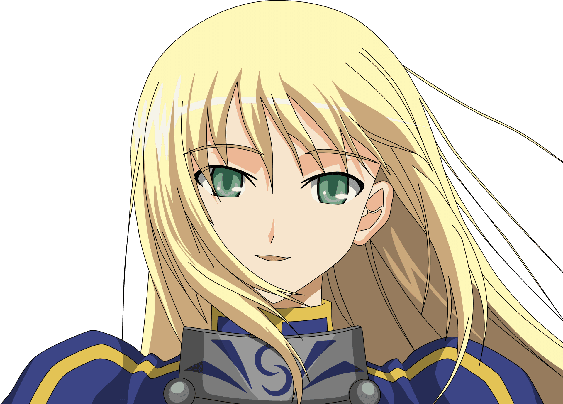 Blonde Anime Character Saber PNG