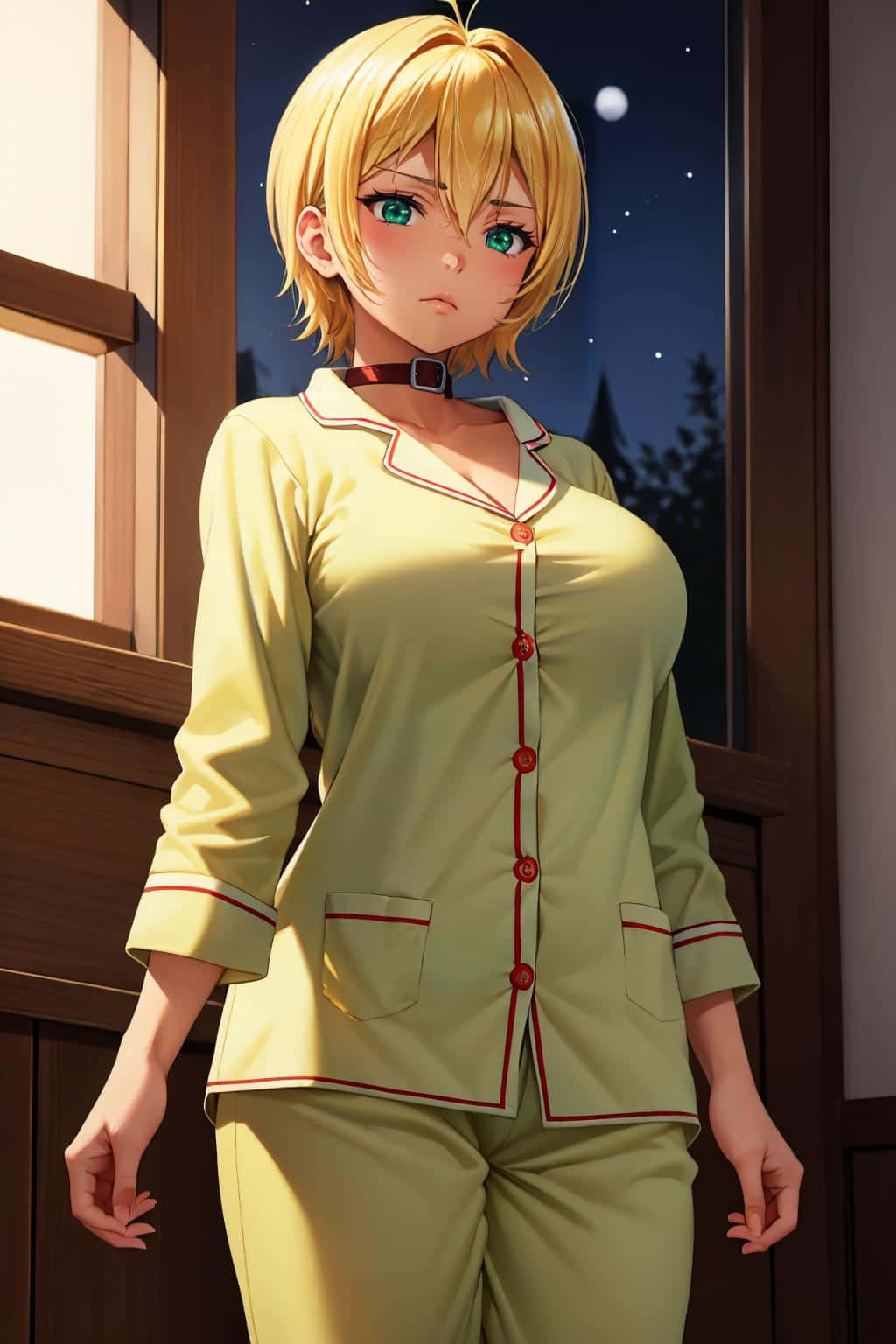 Personnage Anime Blond En Pyjama Fond d'écran