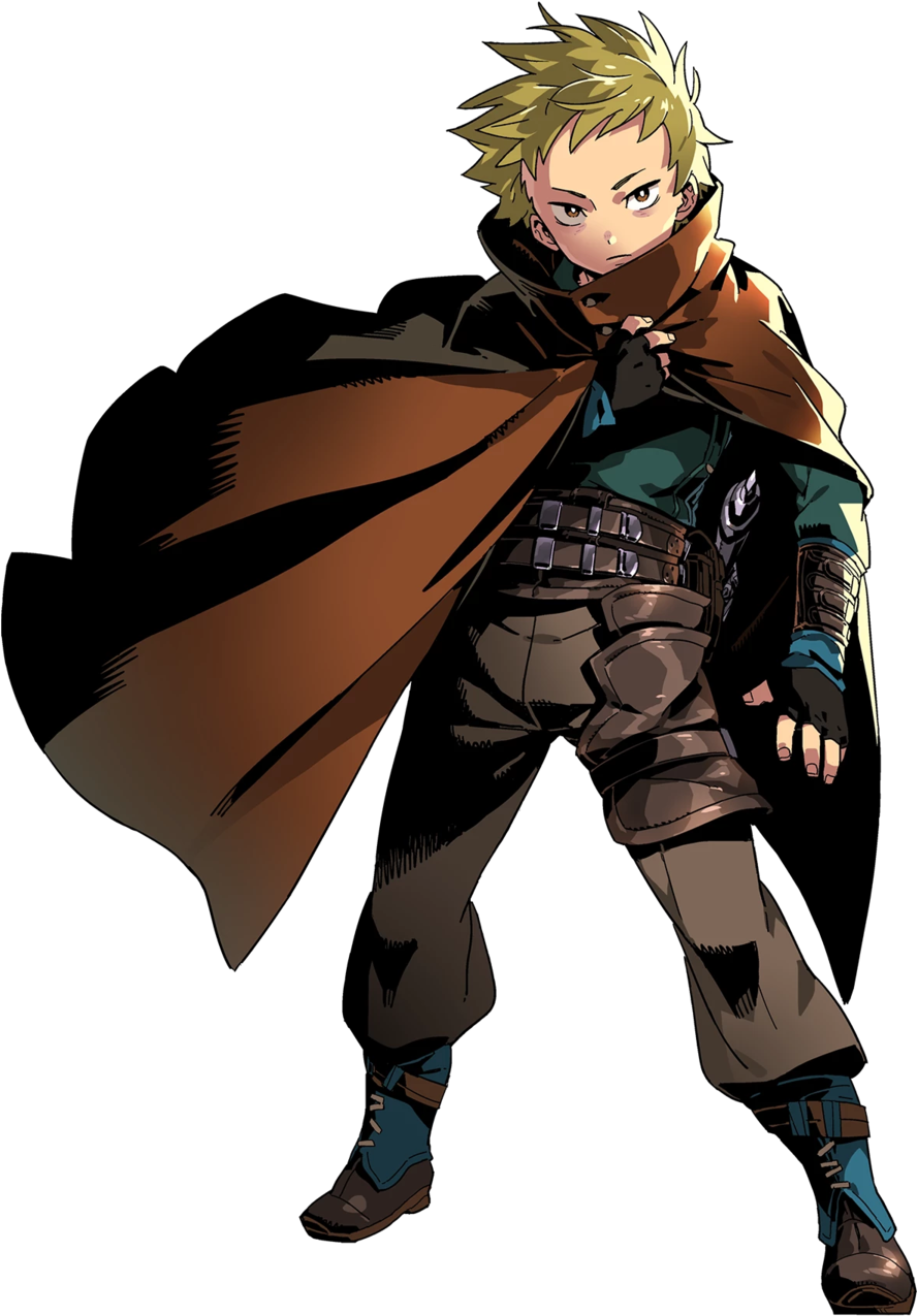 Blonde Anime Characterwith Cape PNG