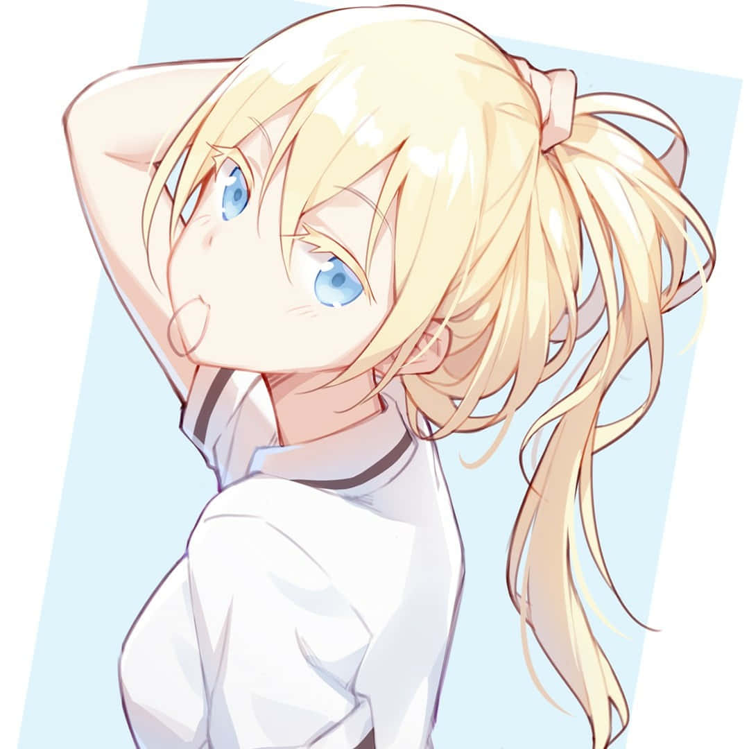 Chica De Anime Rubia Con Ojos Azules Olivia Asobi Asobase Fondo de pantalla