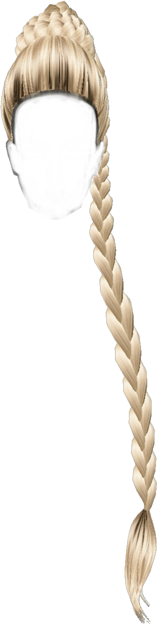 Blonde Braided Hairstyle Graphic PNG