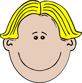Blonde Cartoon Character Smiling PNG