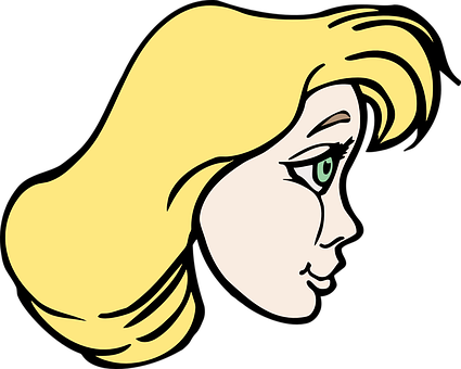 Blonde Cartoon Profile PNG