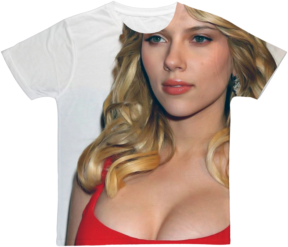Blonde Celebrity Graphic Tshirt Design PNG
