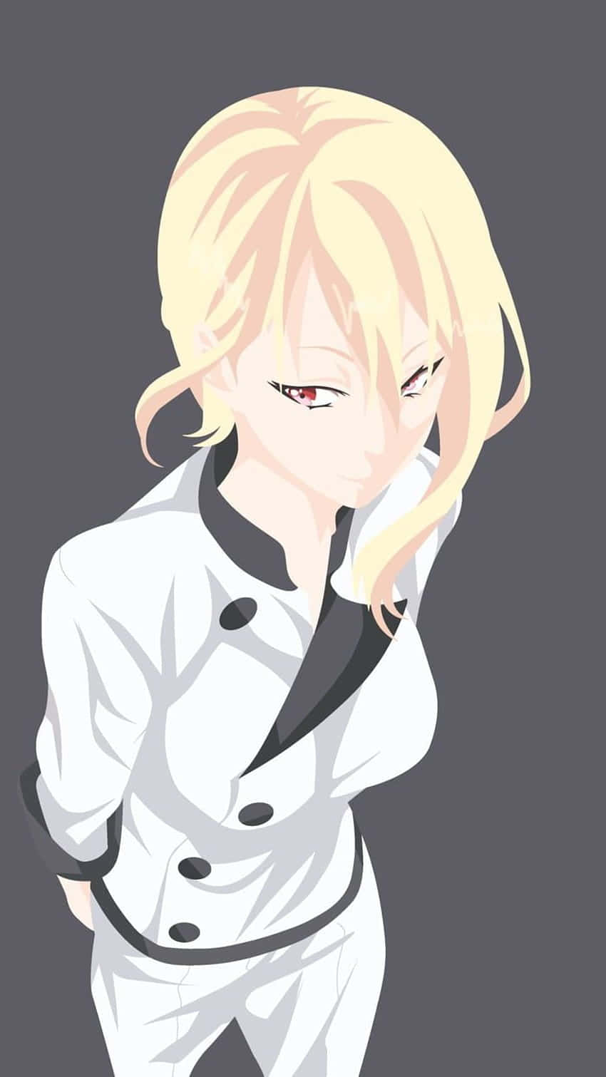 Blonde Chef Anime Personage Alice Nakiri Achtergrond