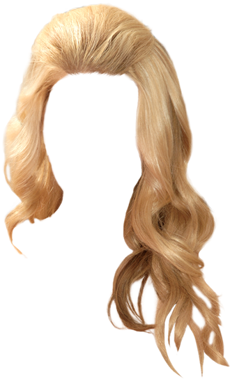 Blonde Curly Hair Graphic PNG