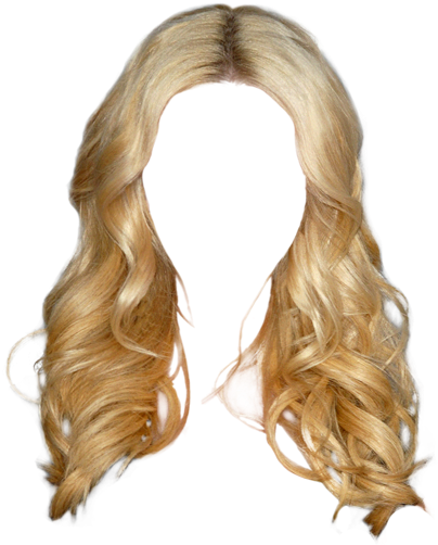 Blonde Curly Hairpiece Transparent Background PNG