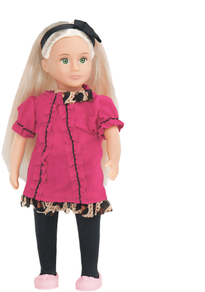 Blonde Dollin Pink Dress PNG