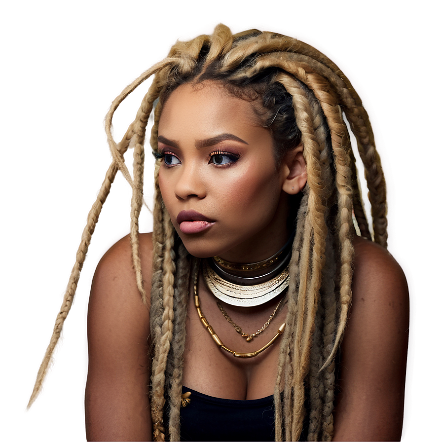 Blonde Dreadlocks Png 05252024 PNG