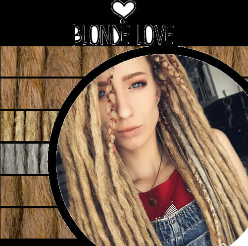 Blonde Dreadlocks Portrait PNG