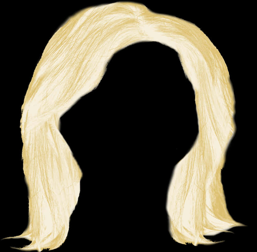Blonde Hair Arch Graphic PNG