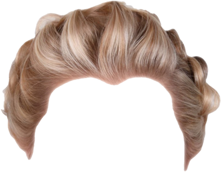 Blonde Hair Wig Transparent Background PNG