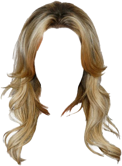 Blonde Hair Wig Transparent Background PNG