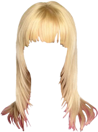 Blonde Hair Wig Transparent Background PNG