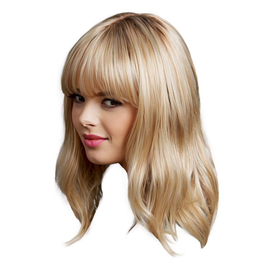 Download Blonde Hair With Bangs Png 87