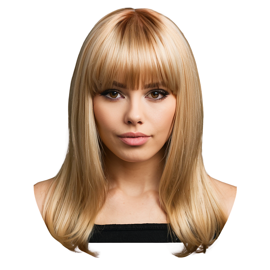 Download Blonde Hair With Bangs Png 95 | Wallpapers.com