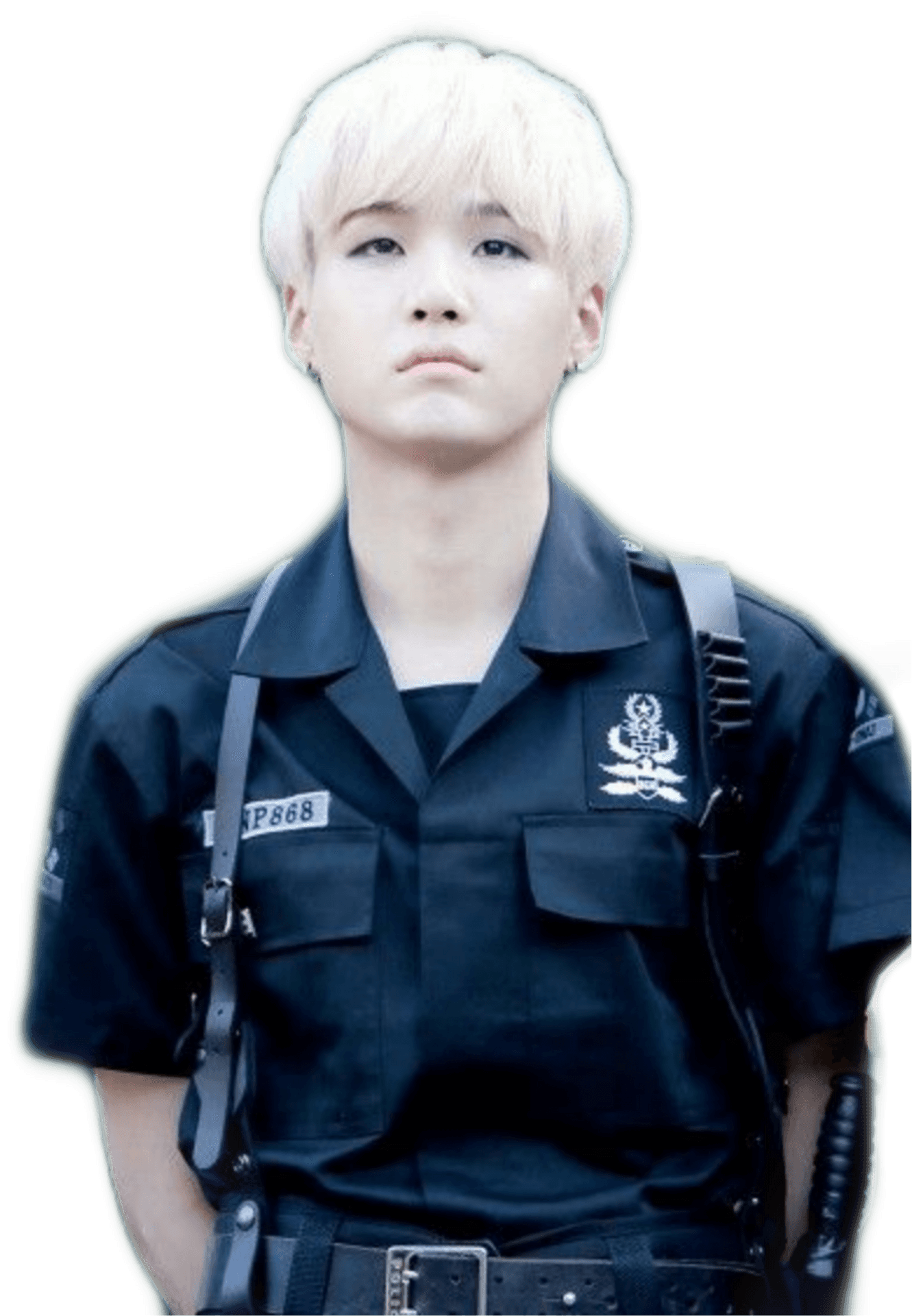 Blonde Haired Policeman Uniform PNG