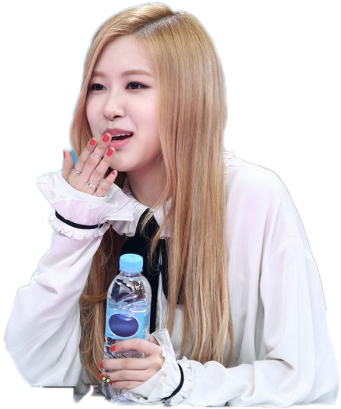 Blonde Kpop Star With Water Bottle PNG