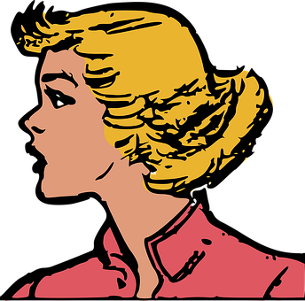 Blonde Profile Silhouette PNG