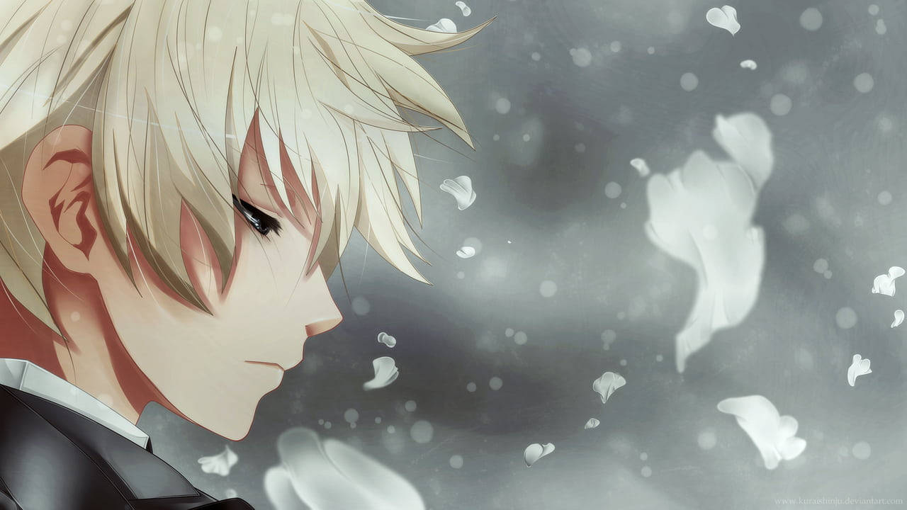 Blonde Sad Boy Anime Wallpaper