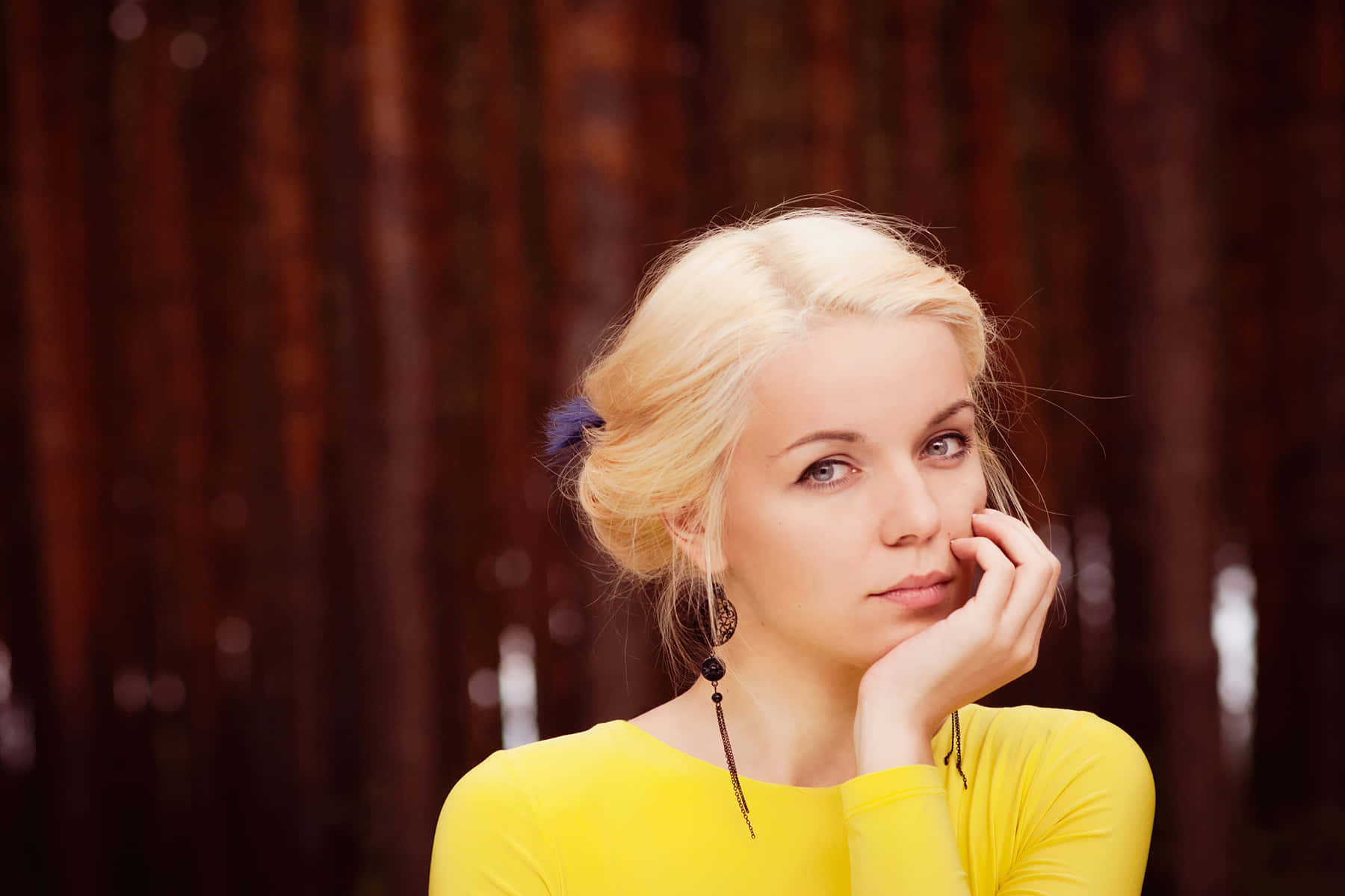 Blonde Ukrainian Girl Posing Wallpaper