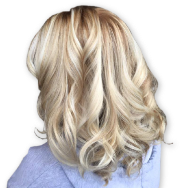 Blonde Wavy Hair Style PNG