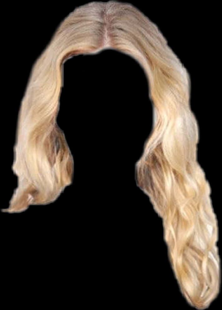 Blonde Wavy Hairstyle Transparent Background PNG