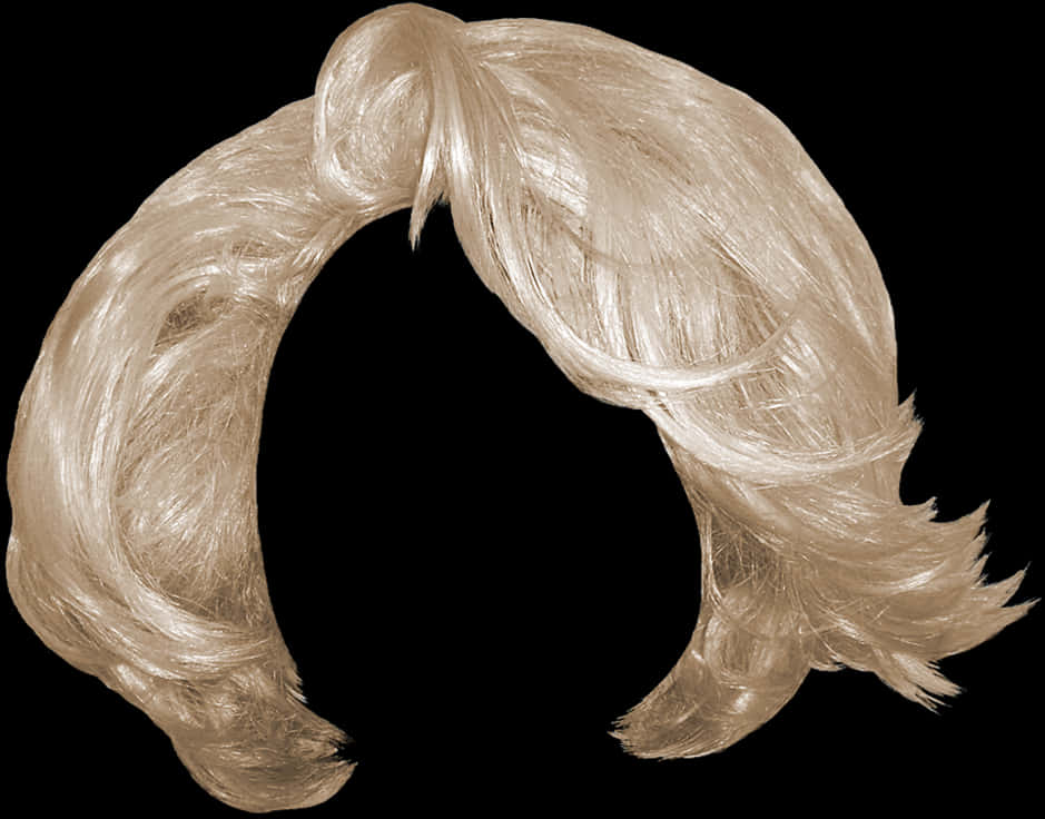 Blonde Wig Silhouette PNG