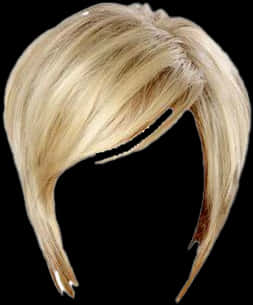 Blonde Wig Top View PNG