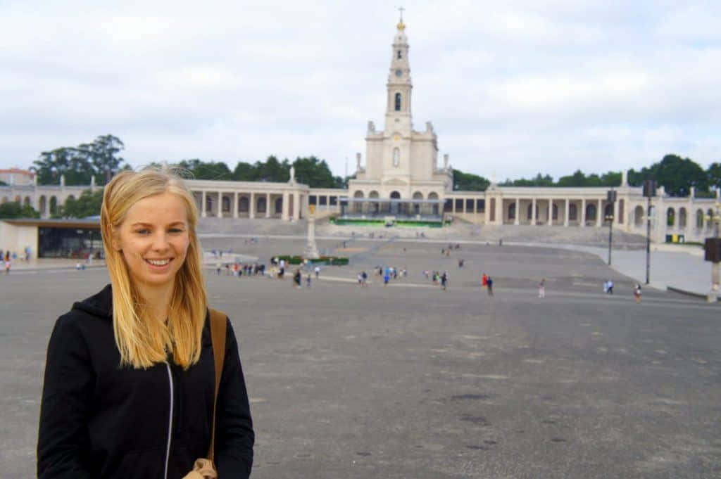 Blonde Woman At The Fatima Sanctuary Picture
