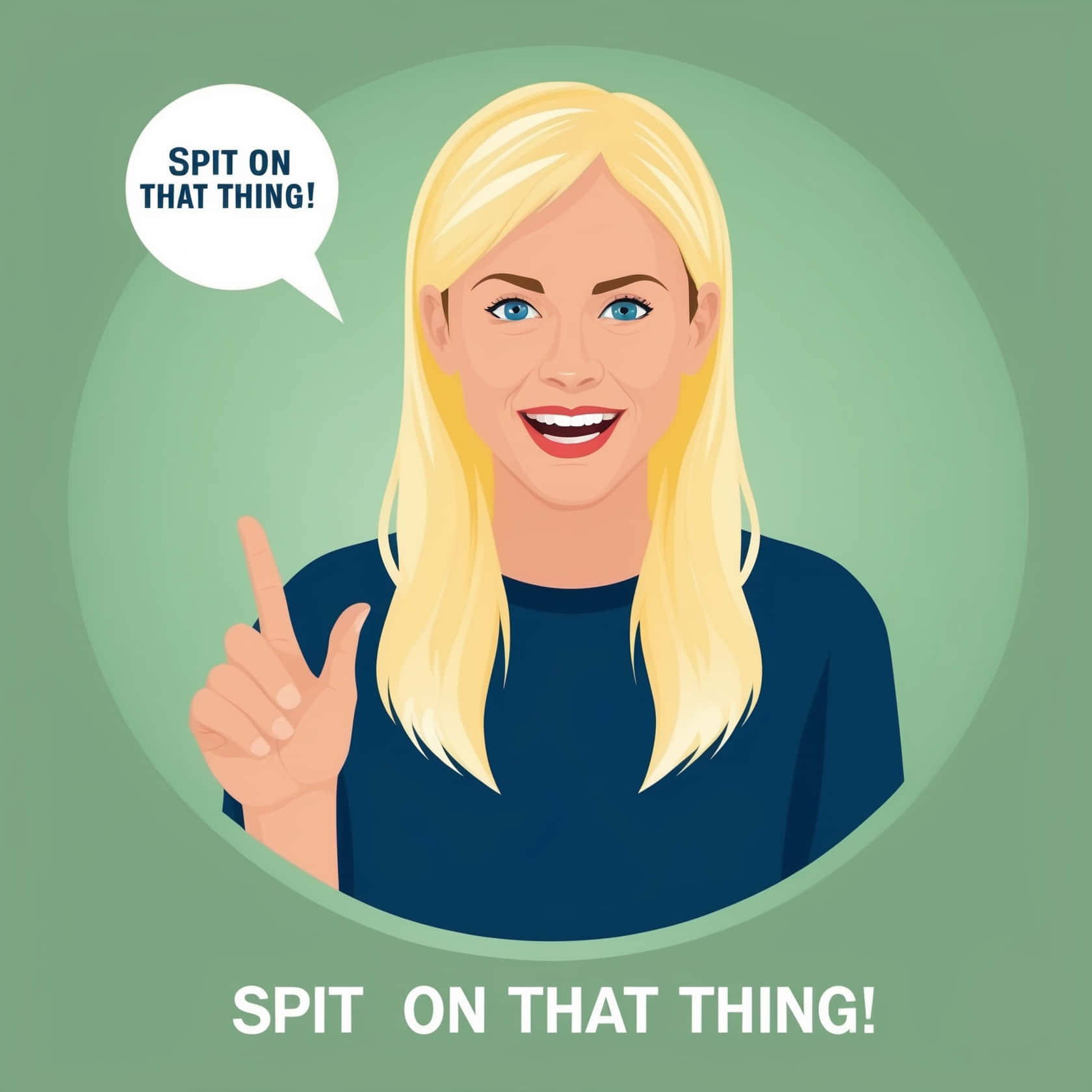 Blonde Woman Encouraging Spit Action Wallpaper