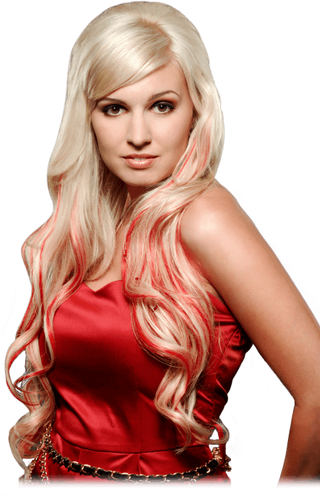 Blonde Woman Red Dress PNG
