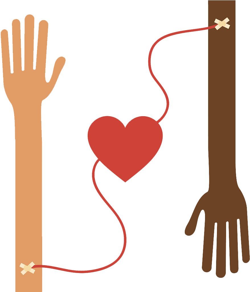 Blood Donation Connection Graphic PNG