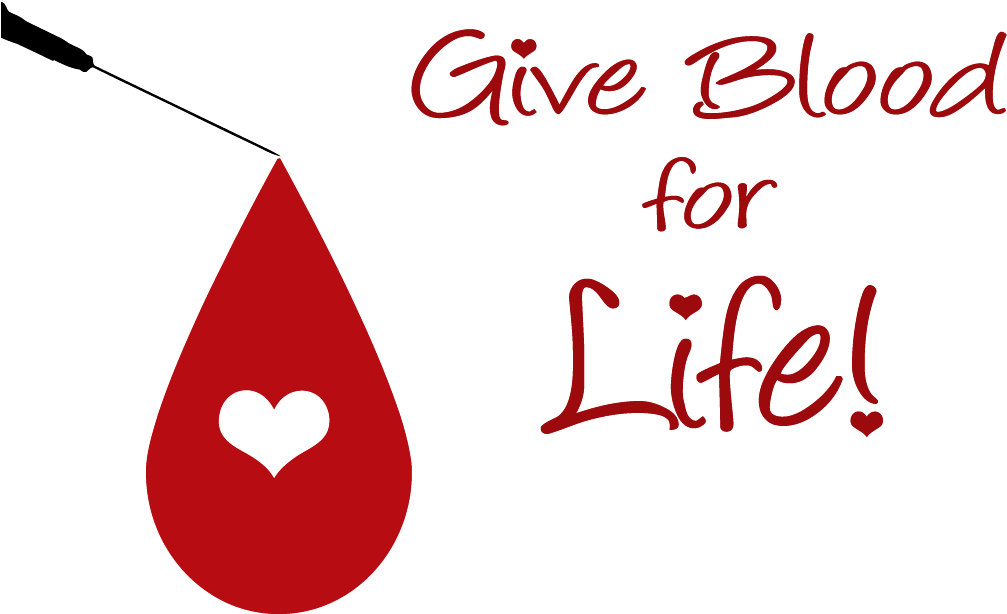 Blood Donation Heart Drop Campaign PNG