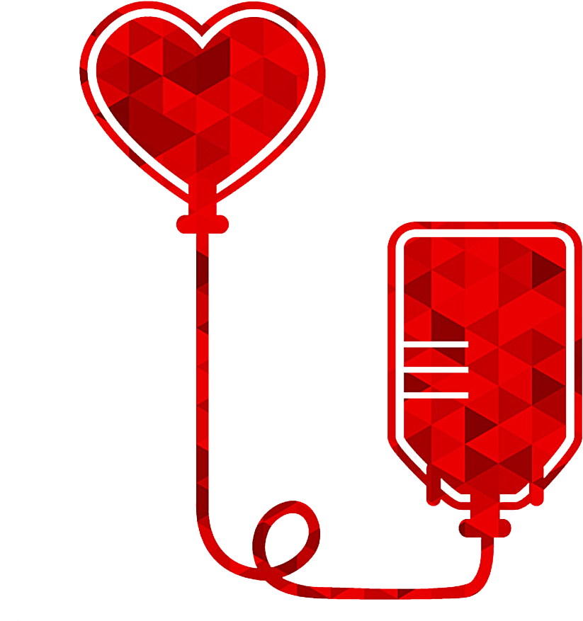 Blood Donation Heartand Bag Icon PNG