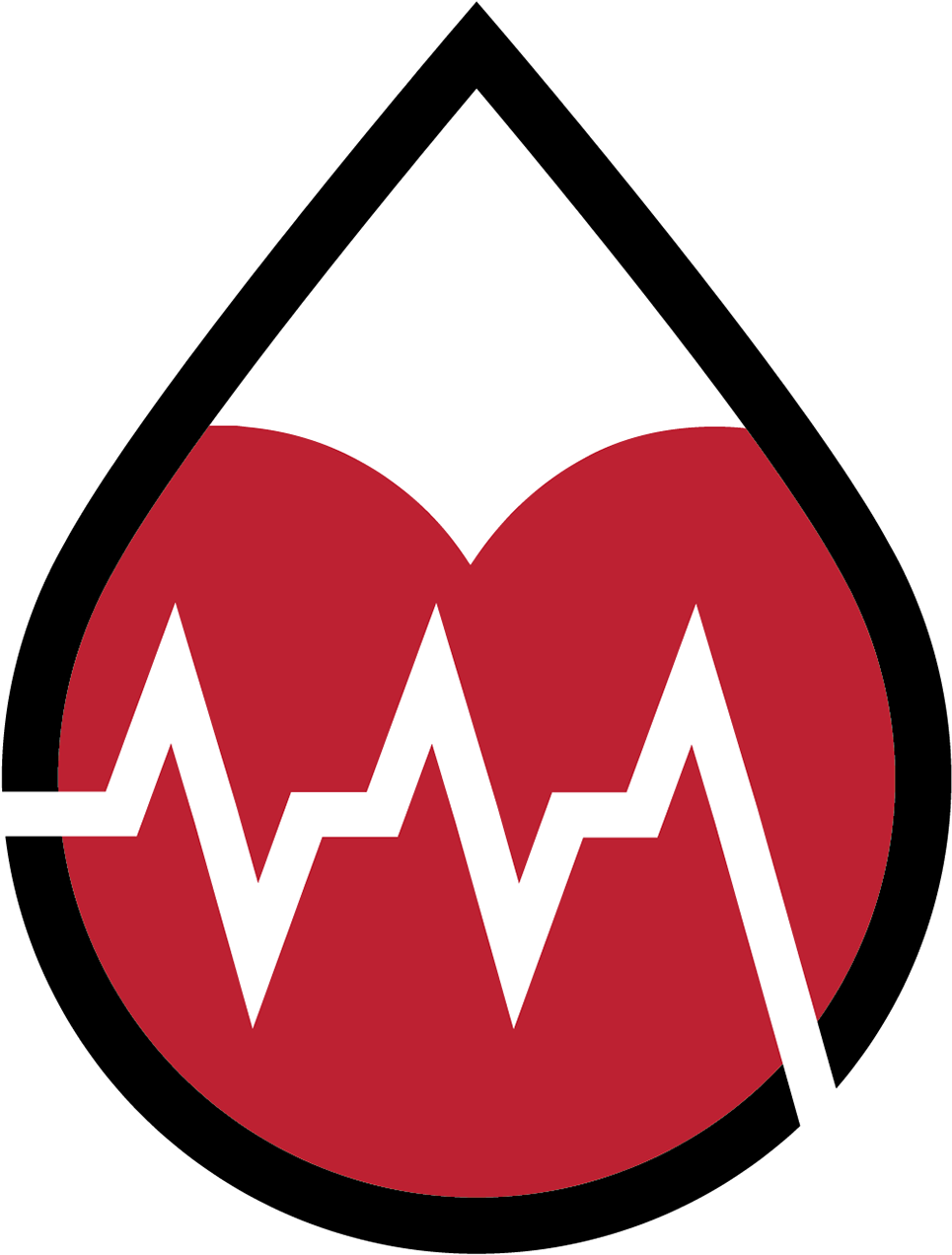 Blood Donation Heartbeat Logo PNG