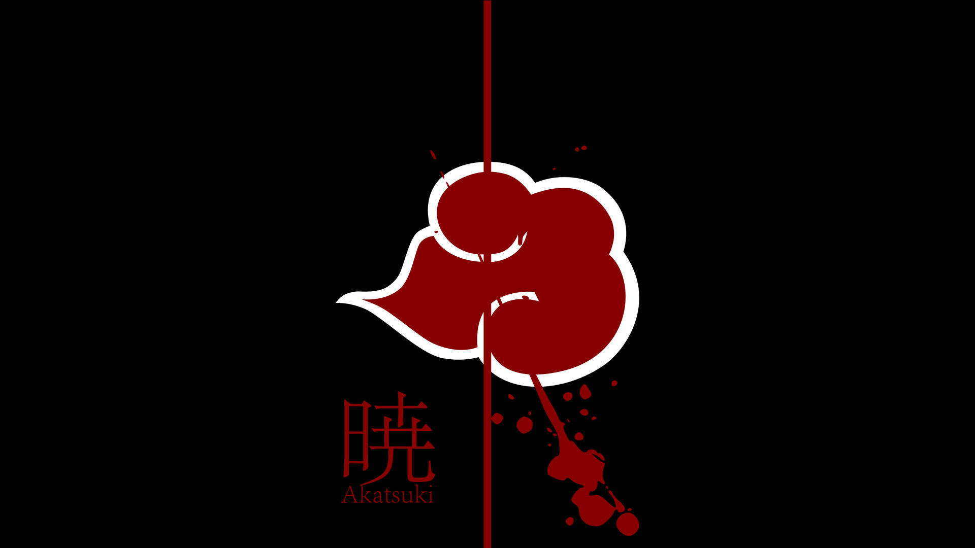 Blood Dripped Akatsuki Cloud Wallpaper