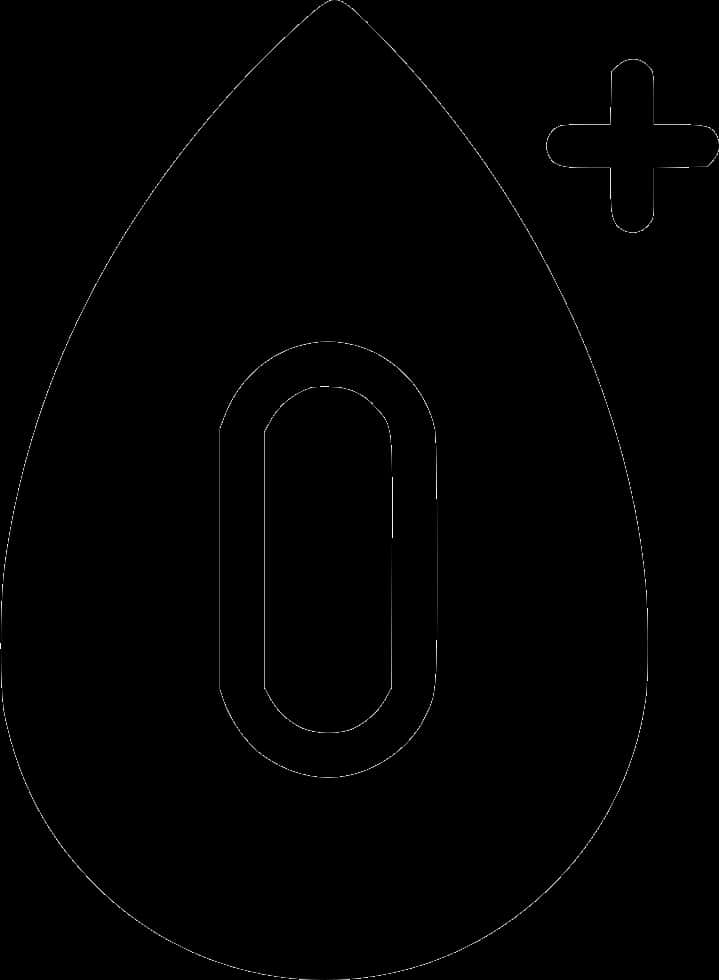 Blood Drop Outline Plus Sign PNG