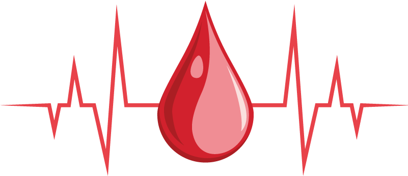 Blood Dropand Heartbeat Symbol PNG