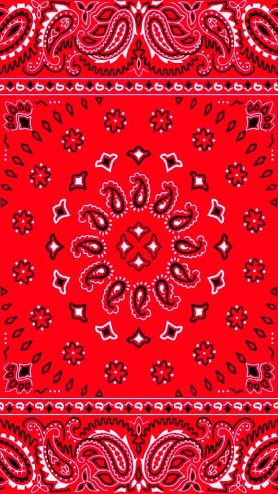 Download Blood Gang Radial Red Paisley Pattern Wallpaper 